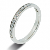 9ct White Gold 0.38ct Brilliant HSI Diamond Half Eternity Ring - 2.5mm Band - Fast Delivery 9ct White Gold 0.38ct Brilliant HSI Diamond Half Eternity Ring - 2.5mm Band - Fast Delivery